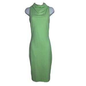 Bumpsuit Maternity Sleeveless Midi Bodycon Dress Pistachio Green Women Small